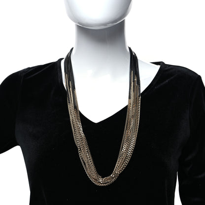 Chanel Ruthenium Chain CC Necklace Black Gold 2 of 5
