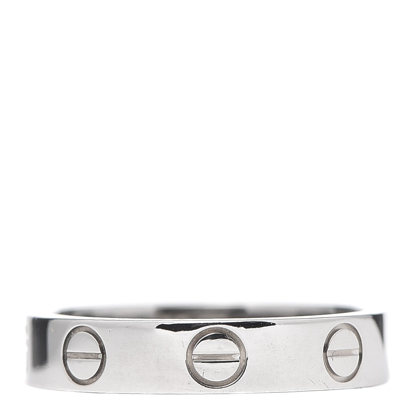 18K White Gold 3.5mm LOVE Wedding Band Ring 48 4.5