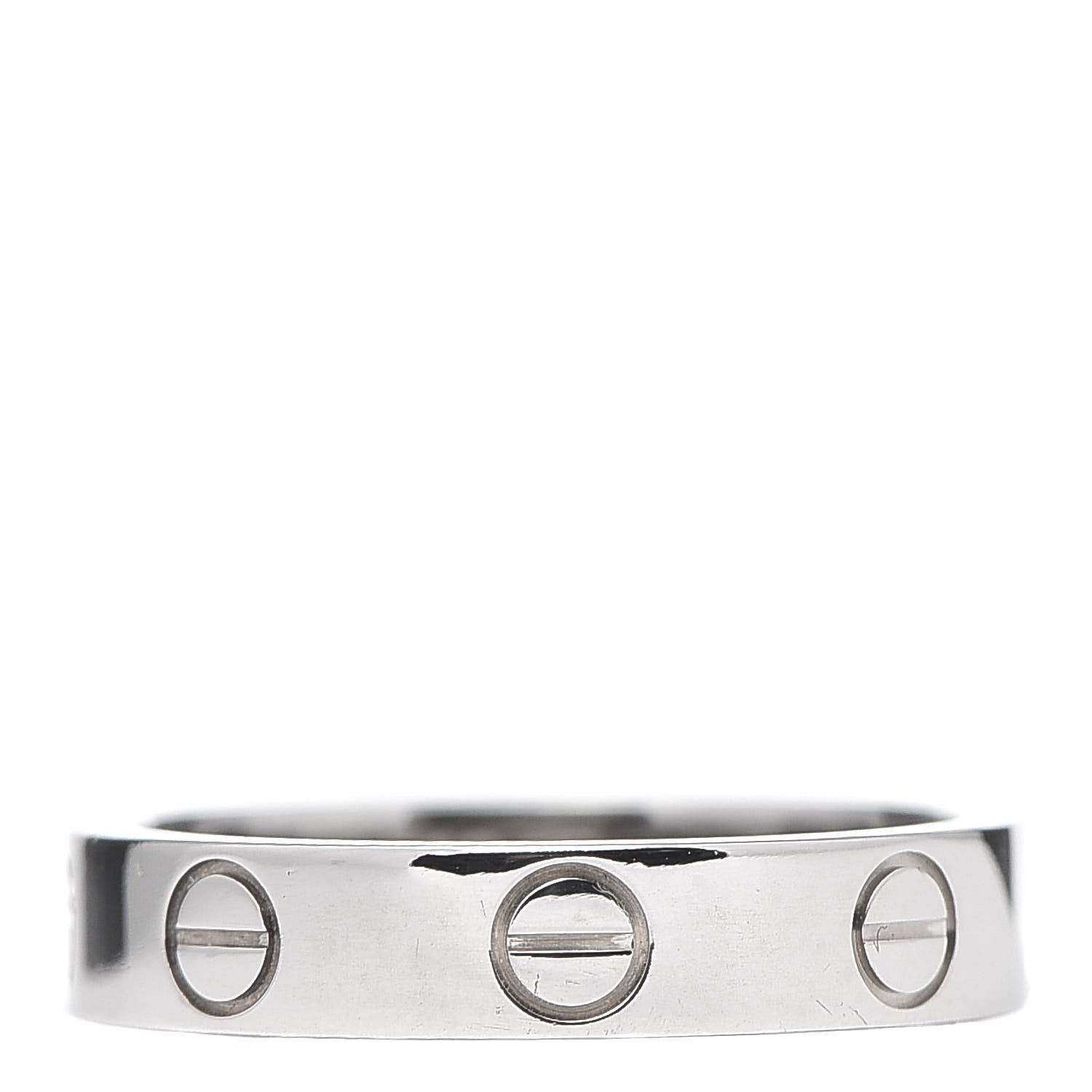 Cartier 18K White Gold 3.5mm LOVE Wedding Band Ring 48 4.5 1 of 4