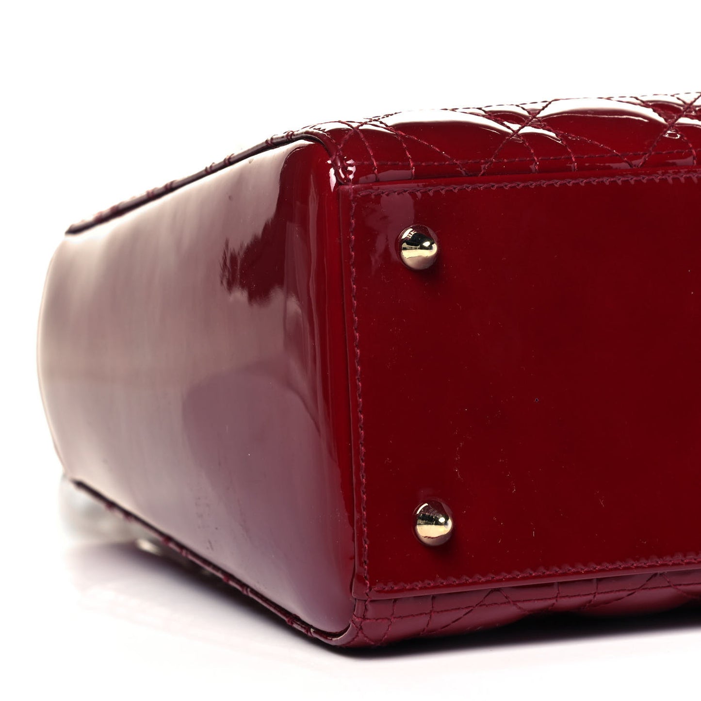Patent Cannage Medium Lady Dior Burgundy Red