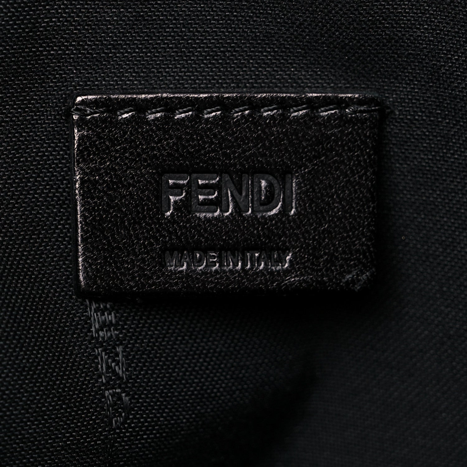 Fendi X FILA Glazed Fabric Vitello Century FF 1974 Mania Pouch Mogano Panna White Black 6 of 13
