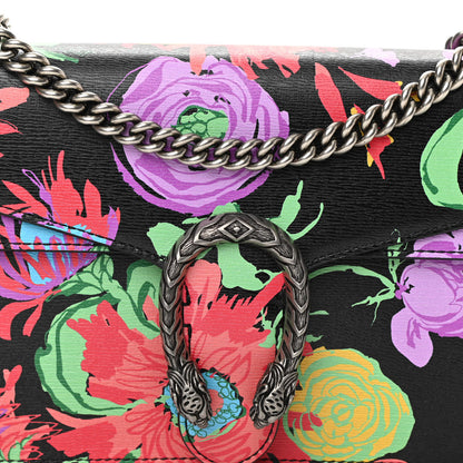 Gucci X KEN SCOTT New Shangai Calfskin Jenny Floral Print Small Dionysus Shoulder Bag Black Pink 8 of 10