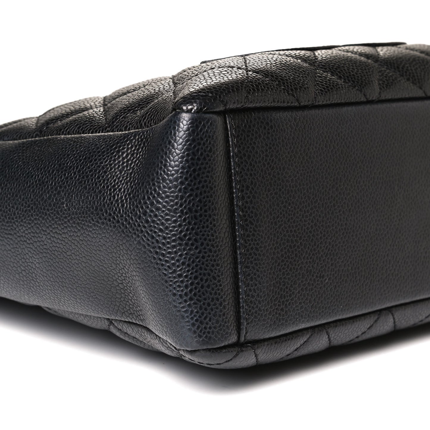 Caviar Quilted Petit Shopping Tote PST Black