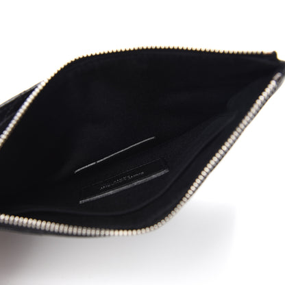 Saint Laurent Grain De Poudre Chevron Monogram Bill Pouch Black 5 of 7