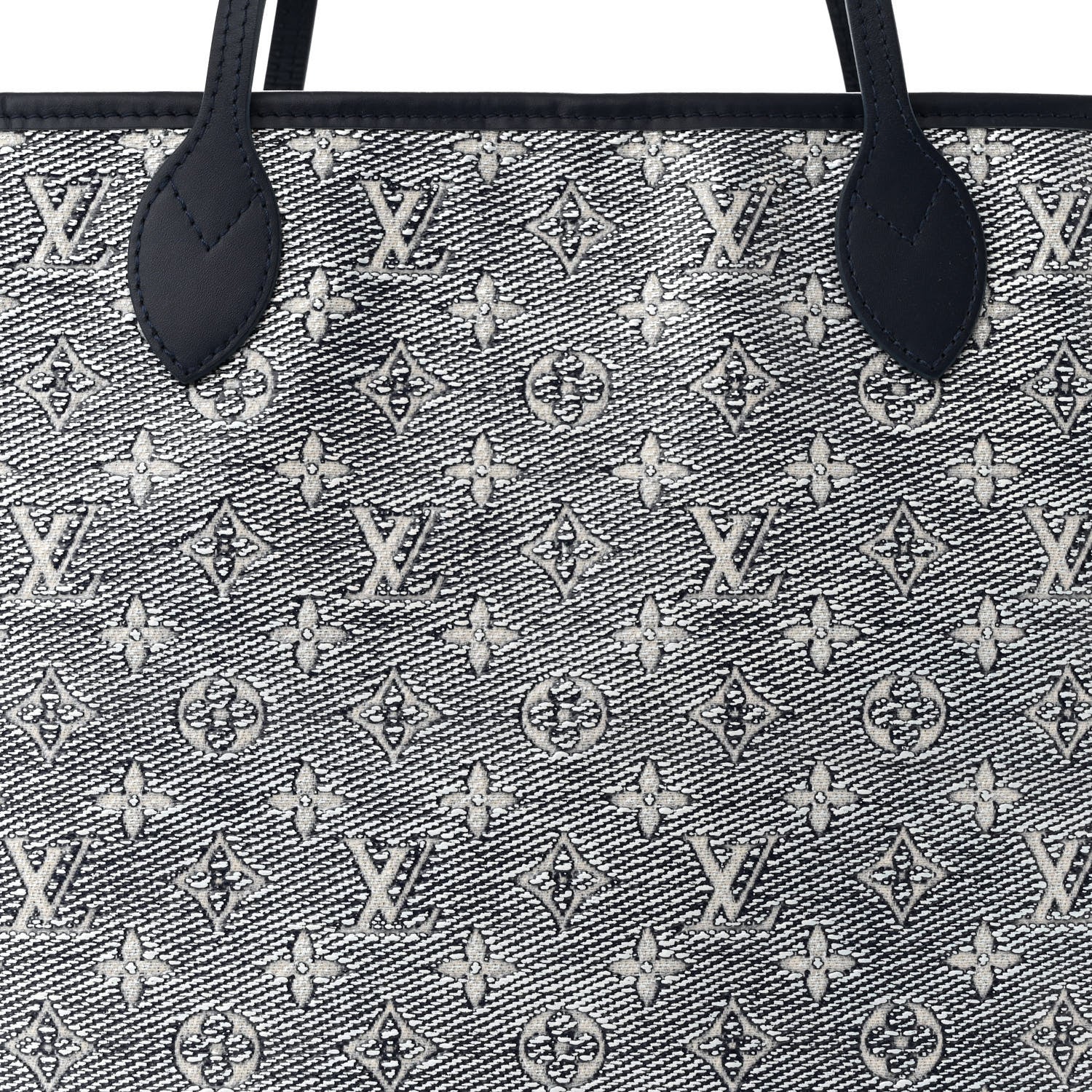 Louis Vuitton Monoglam Neverfull MM Blue 8 of 10