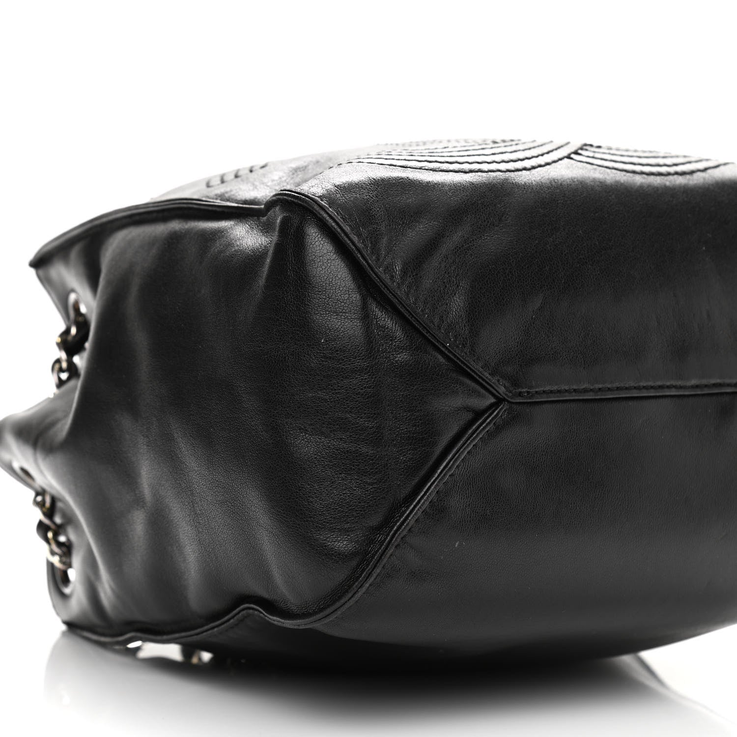 Chanel Lambskin CC Shoulder Bag Black 9 of 10