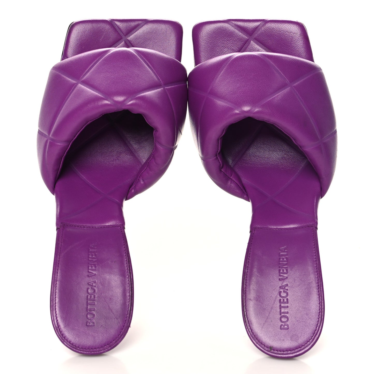 Nappa Quilted Rubber Lido Mule Sandals 38.5 Gumdrop
