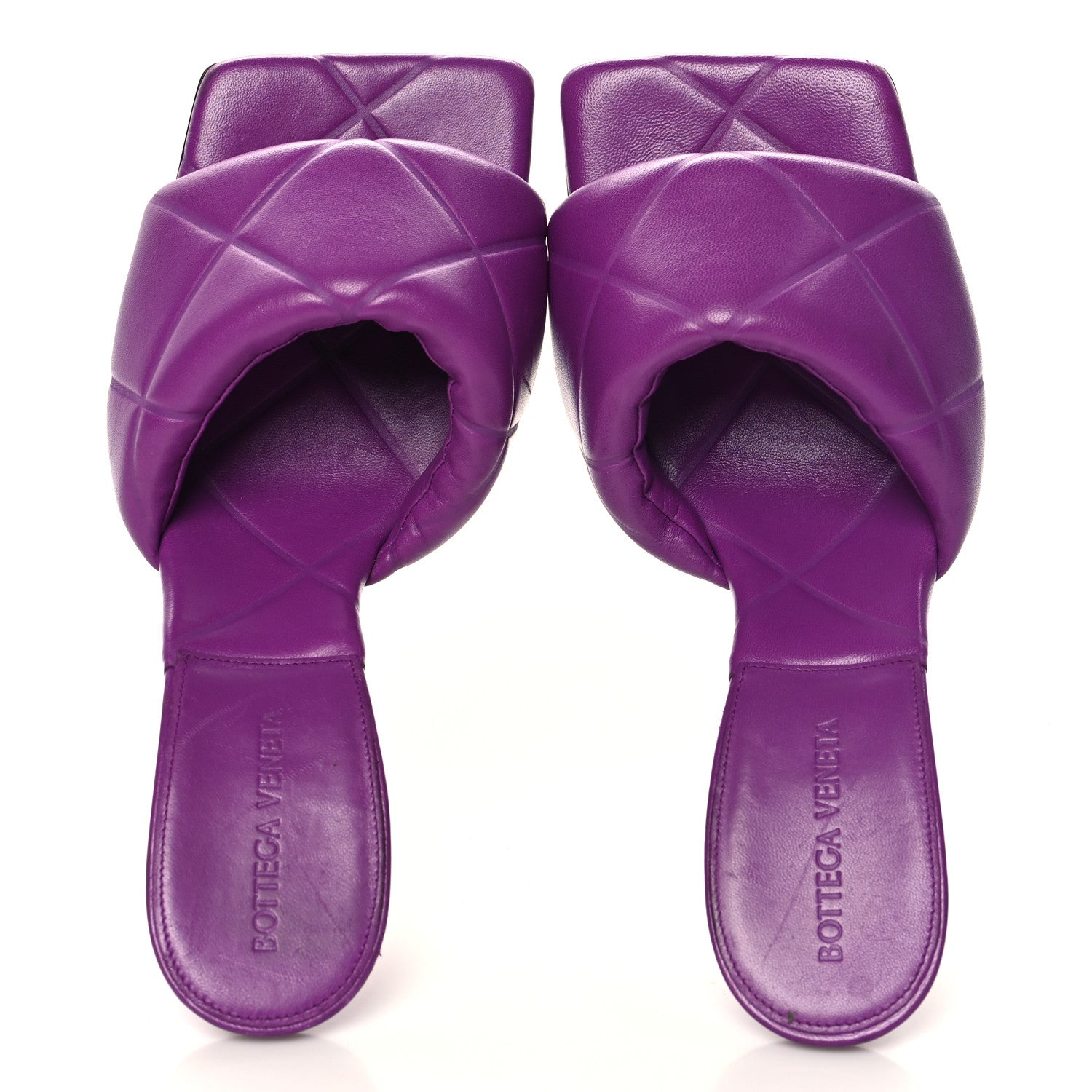 Bottega Veneta Nappa Quilted Rubber Lido Mule Sandals 38.5 Gumdrop 2 of 8