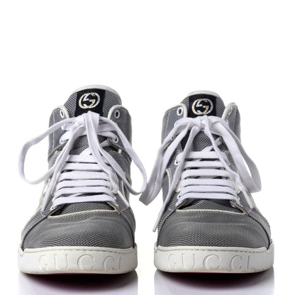 Gucci Baling Fabric Nappa Moorea Interlocking G Mens High Top Sneakers 9 Great White White 2 of 10