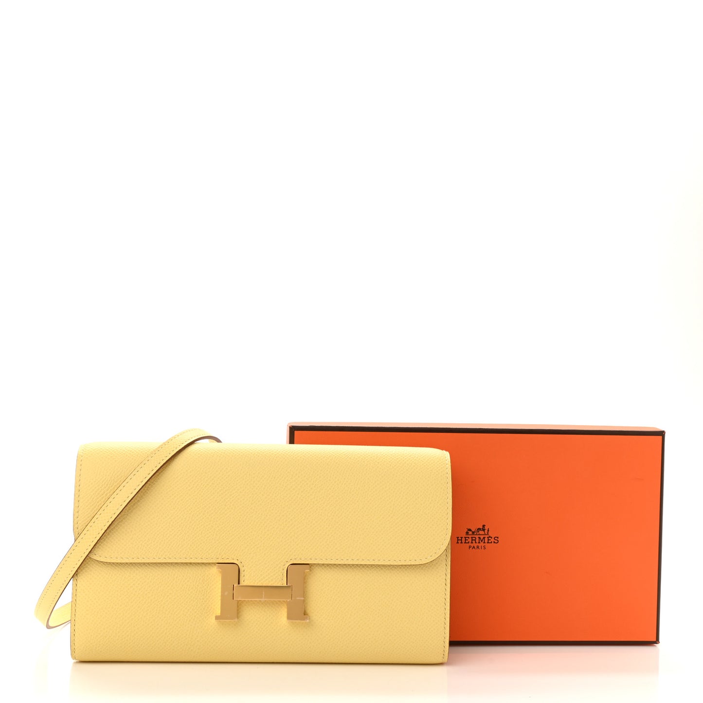Epsom Constance Long Wallet To Go Wallet Jaune Poussin