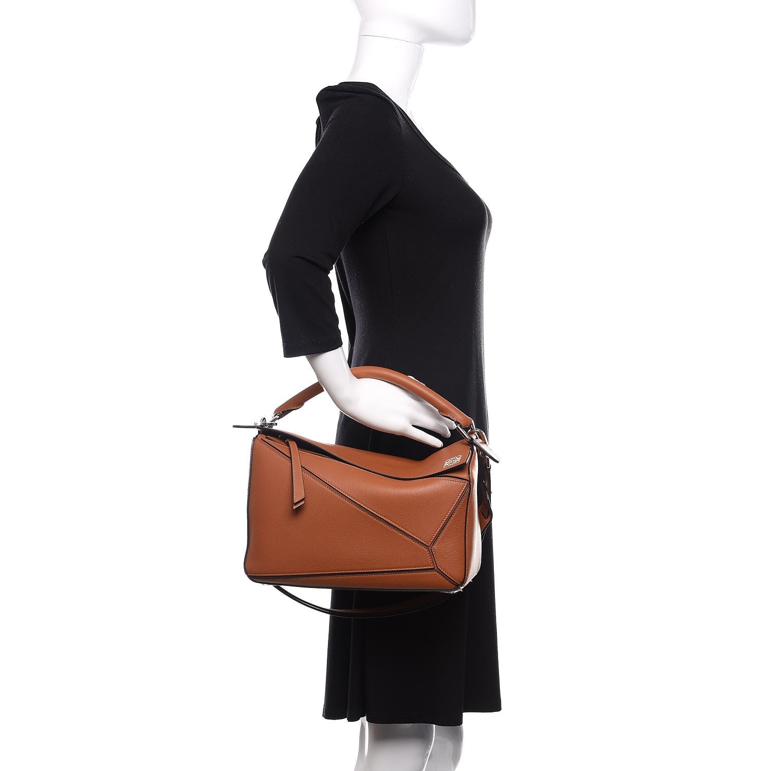 Loewe Calfskin Medium Puzzle Bag Tan 3 of 10