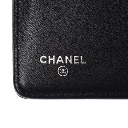 Chanel Lambskin Quilted Boy Large Zip Pocket Wallet Black 7 of 10