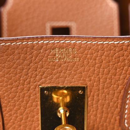 Hermes Fjord Birkin 30 Gold 6 of 10
