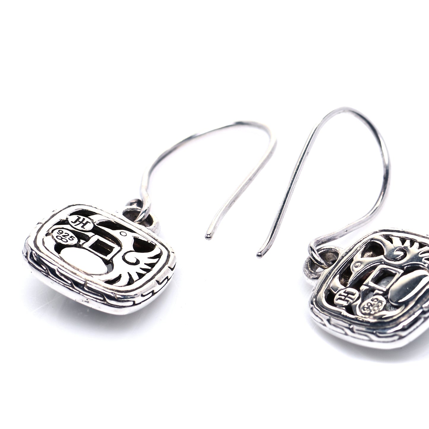 Sterling Silver White Topaz Drop Earrings