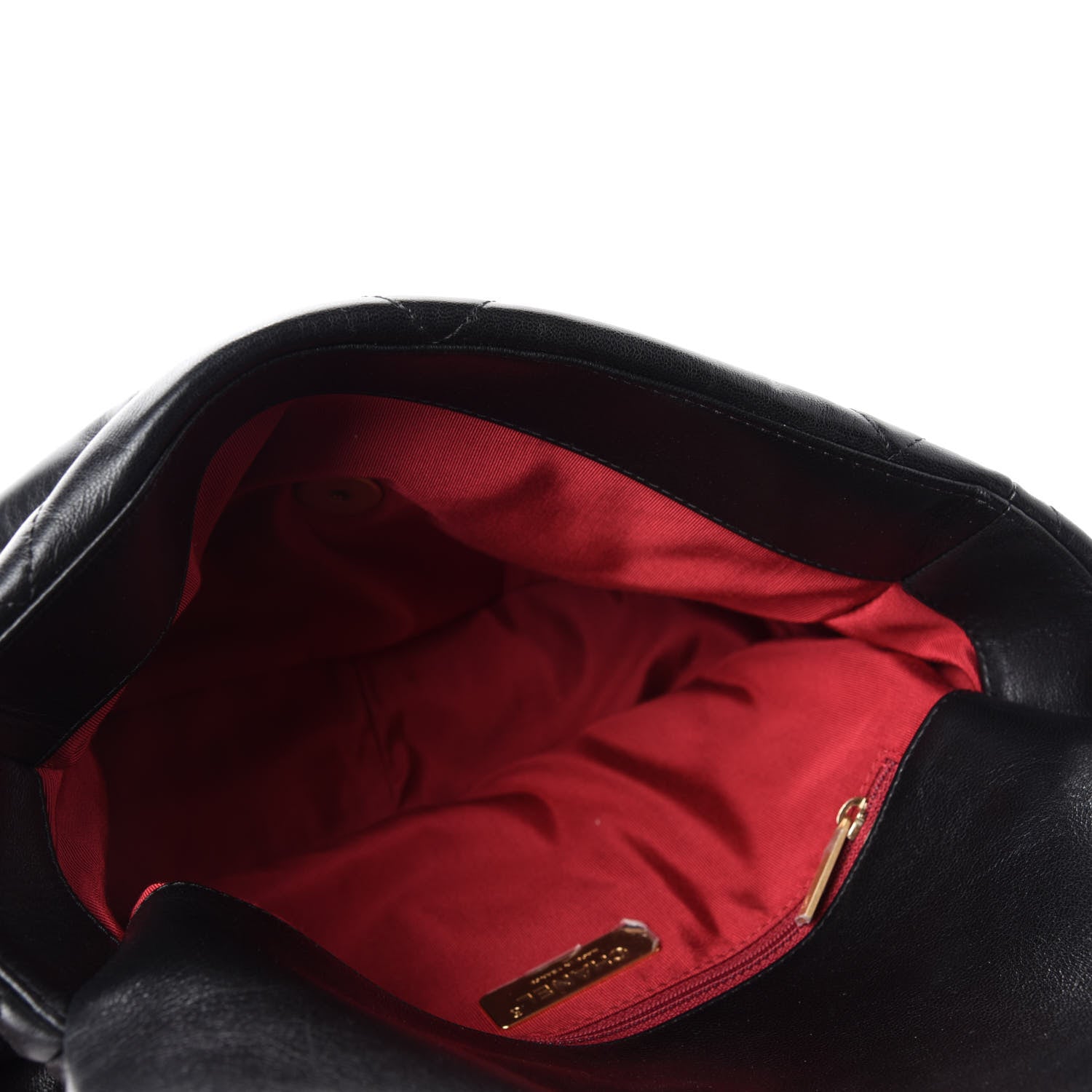 Chanel Shiny Goatskin Quilted Large Chanel 19 Flap Black 5 of 10