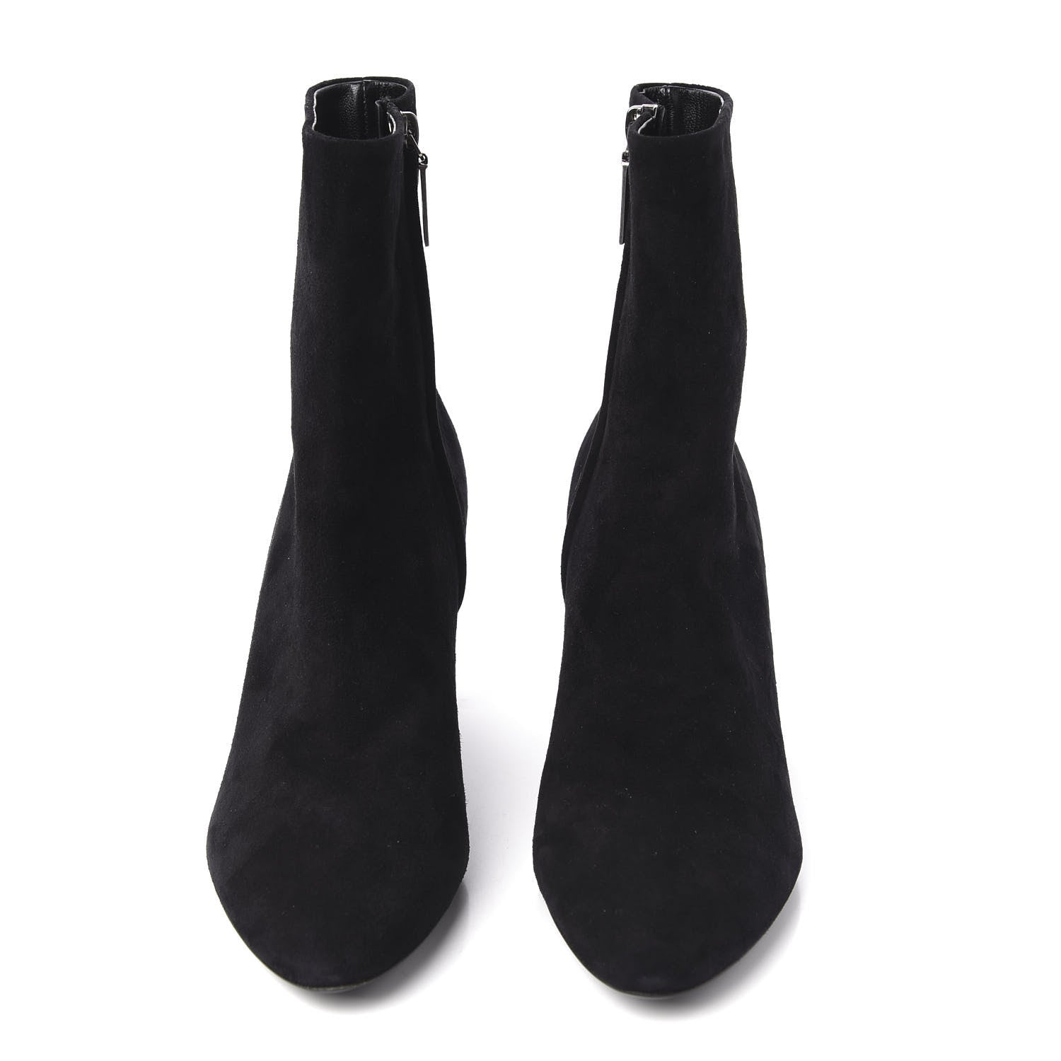 Saint Laurent Suede Loulou 95 Ankle Zip Boot 38.5 Black 2 of 9