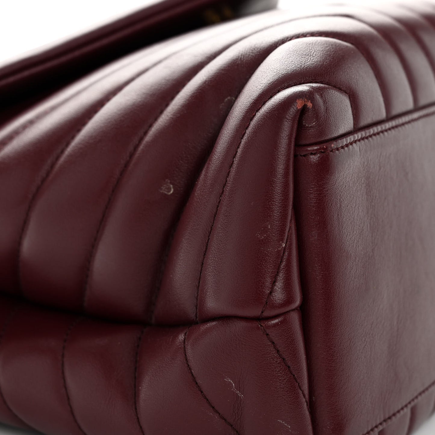 Calfskin Y Quilted Monogram Medium Loulou Chain Satchel Rouge Legion