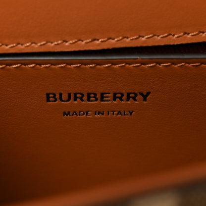 Burberry Coated Canvas Calfskin Vintage Check Medium Note Crossbody Bag Briar Brown 6 of 10