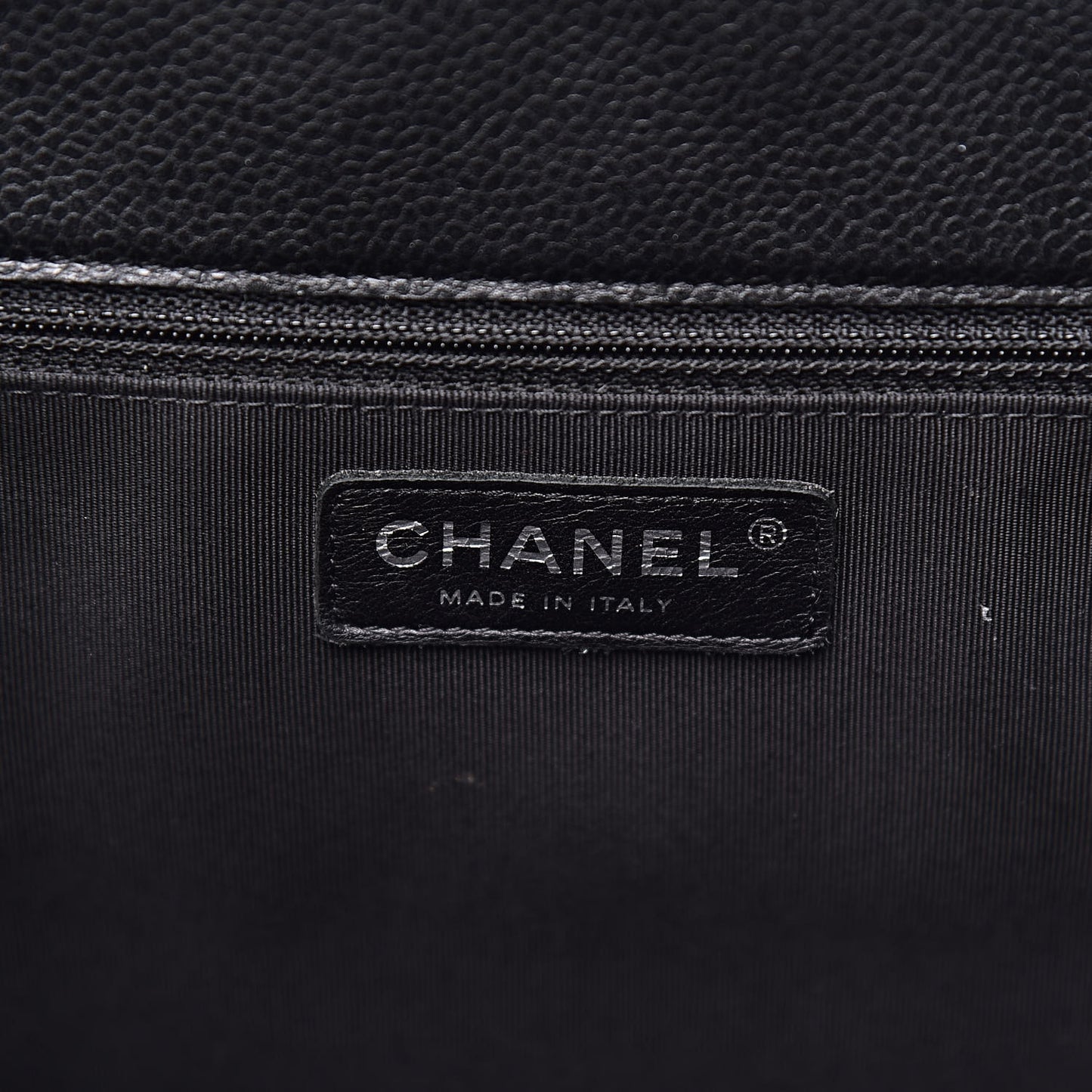 Caviar Quilted Flap Tote Dark Grey