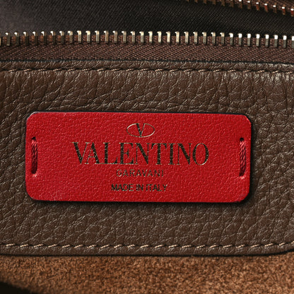 Valentino Garavani Grained Calfskin Rockstud Shoulder Tote Deep Taupe 6 of 11