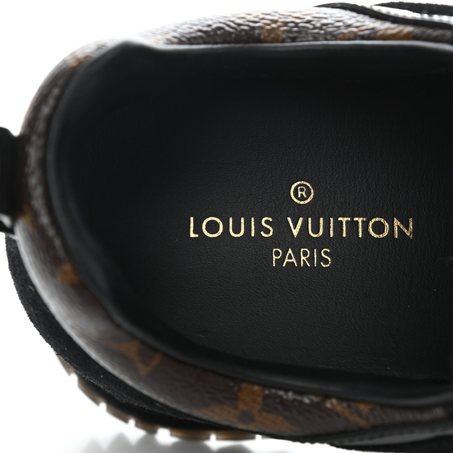 Suede Monogram Run Away Sneakers 35 Black
