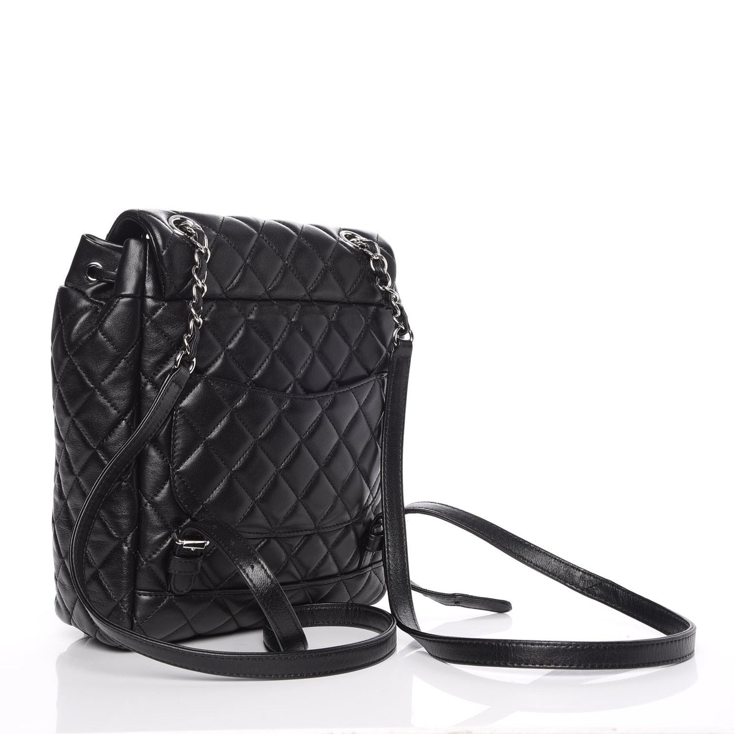 Lambskin Quilted Small Urban Spirit Backpack Black