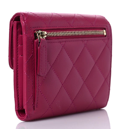Chanel Caviar Quilted Compact Flap Wallet Pink 3 of 9