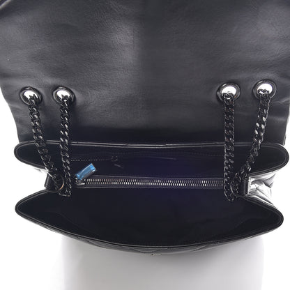 Saint Laurent Calfskin Y Quilted Monogram Medium Loulou Chain Satchel Black 8 of 10