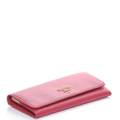 Prada Saffiano Colour Continental Flap Wallet Peonia 4 of 8