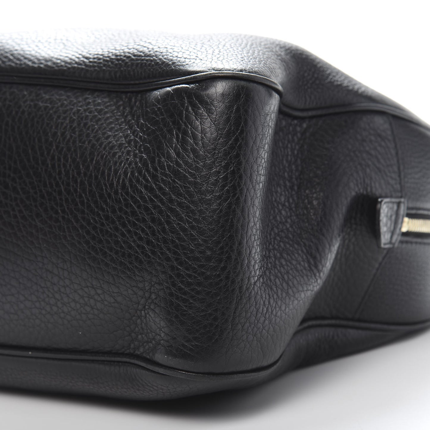 Pebbled Calfskin Medium Soho Bowler Black