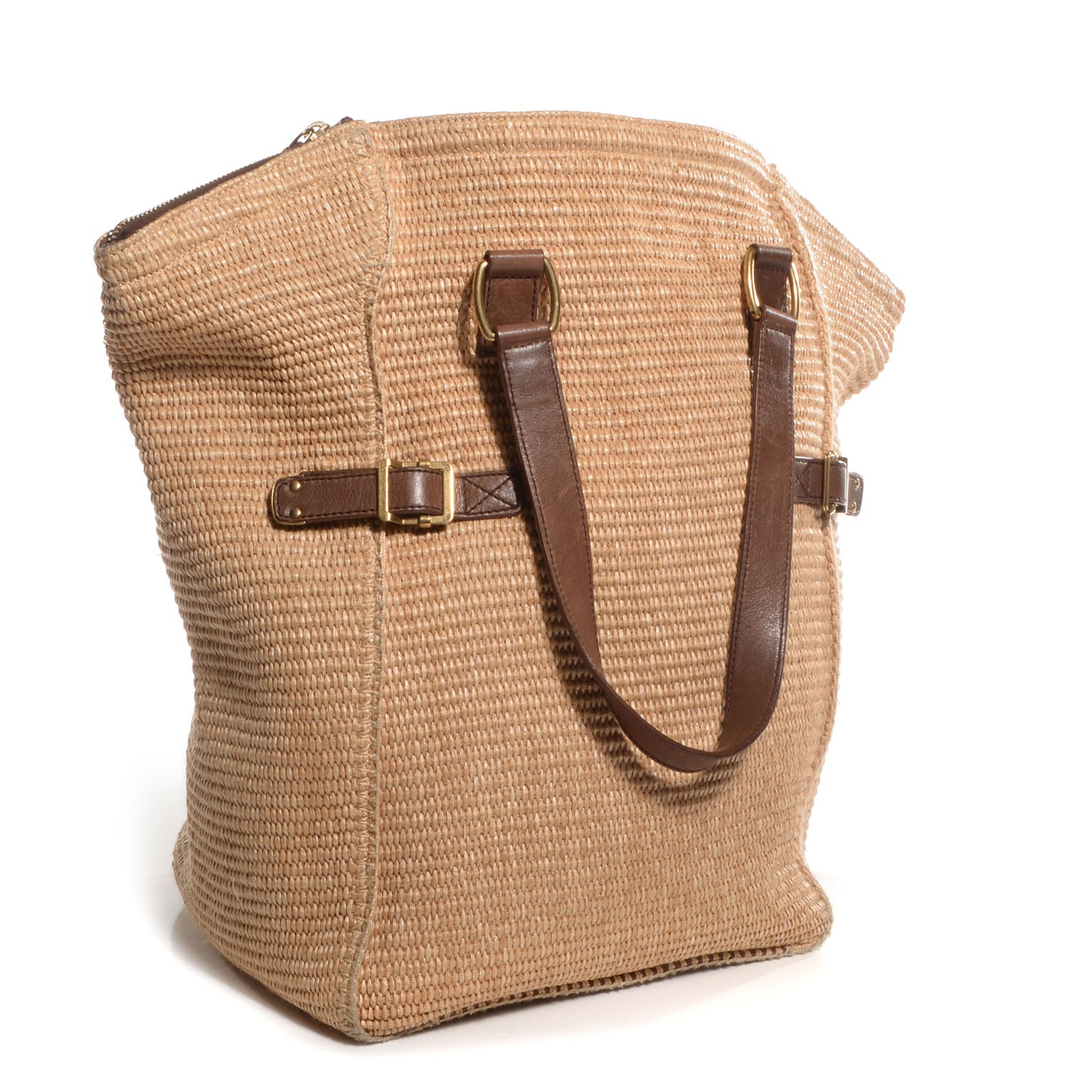 Saint Laurent Straw Raffia Large Downtown Brown 3 of 9
