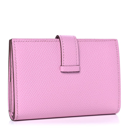 Hermes Epsom Mini Bearn Wallet Mauve Sylvester 3 of 12