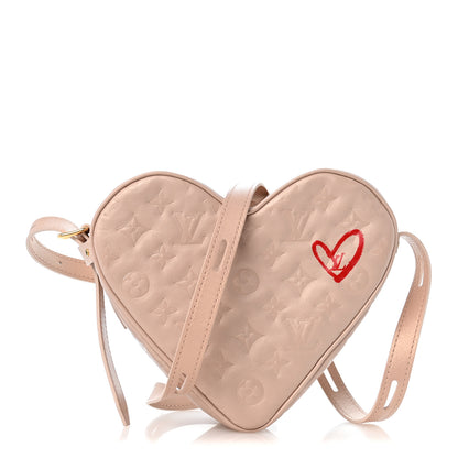 Louis Vuitton Lambskin Embossed Monogram Fall In Love Sac Coeur Light Pink 1 of 11