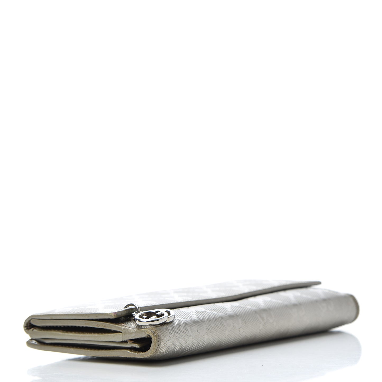 Imprime Monogram GG Pierce Continental Flap Wallet Silver