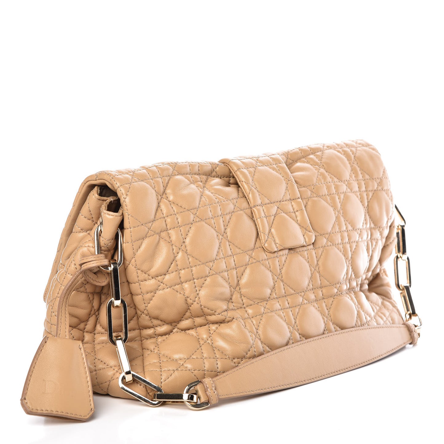 Lambskin Cannage New Lock Flap Beige