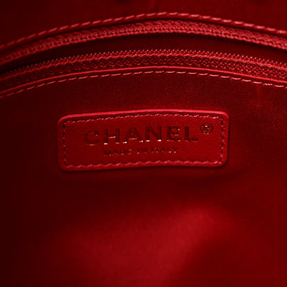 Chanel Tweed Quilted Fringe Clutch Red 6 of 7
