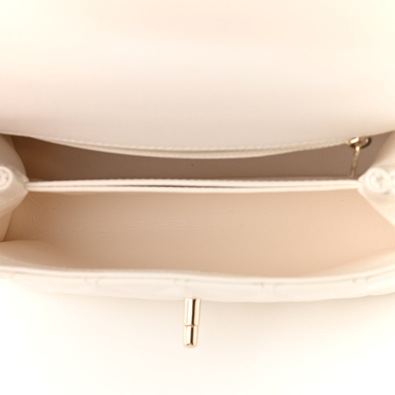 Chanel Caviar Quilted Mini Coco Handle Flap White 7 of 11