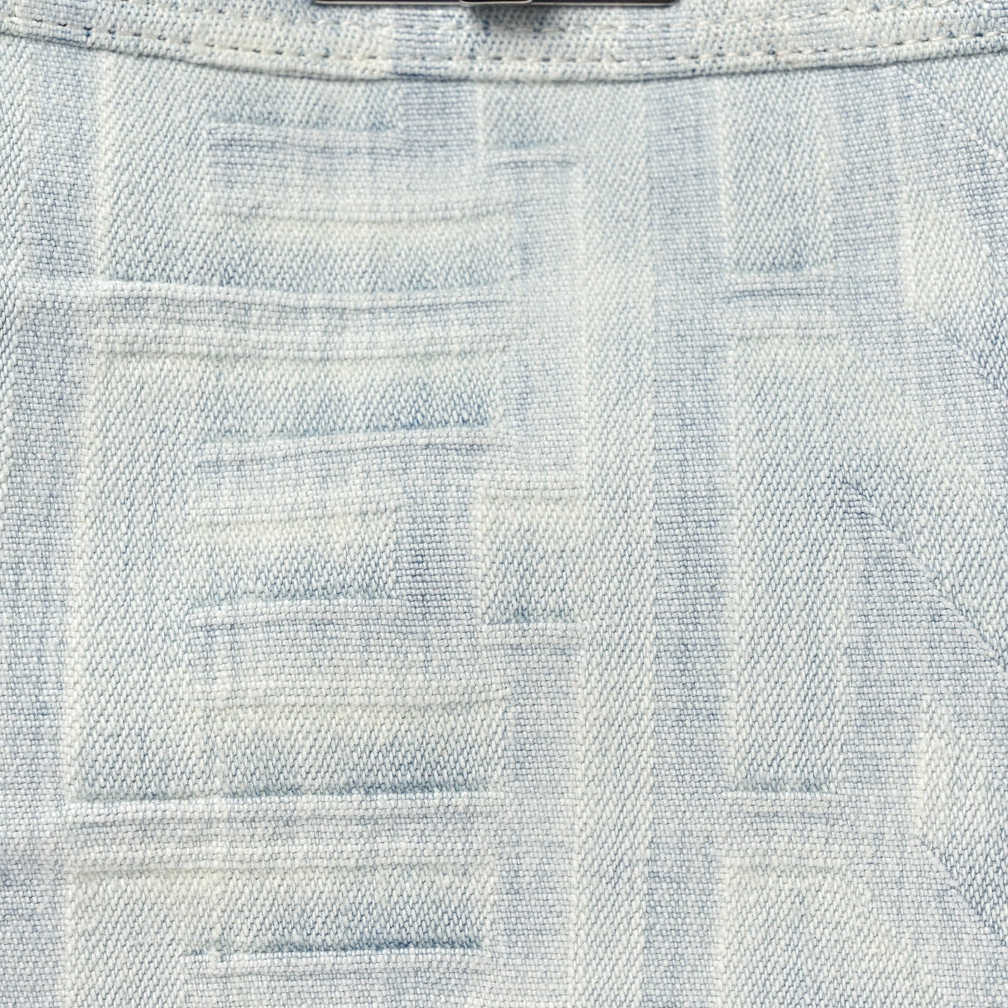 X MARC JACOBS Bleached Denim Small Peekaboo I SEE U Satchel Off White