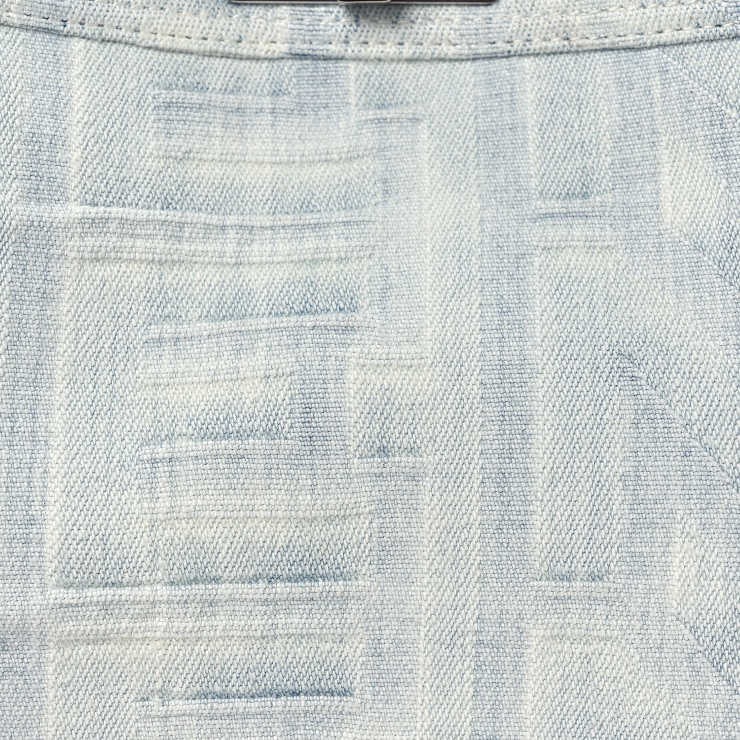 Fendi X MARC JACOBS Bleached Denim Small Peekaboo I SEE U Satchel Off White 9 of 15