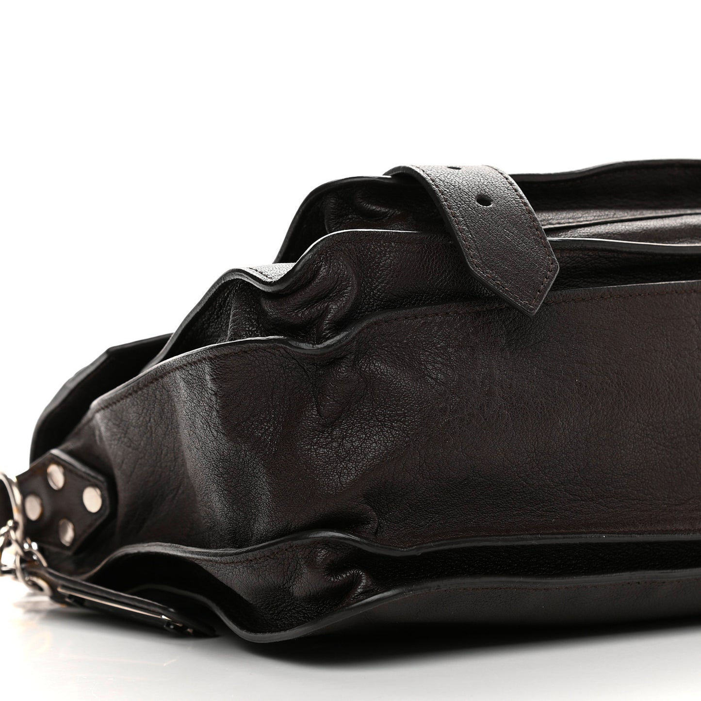 Lambskin Medium PS1 Satchel Dark Chocolate