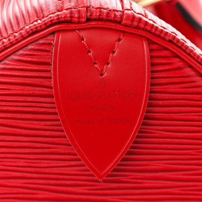 Louis Vuitton Epi Speedy 25 Castillan Red 6 of 10
