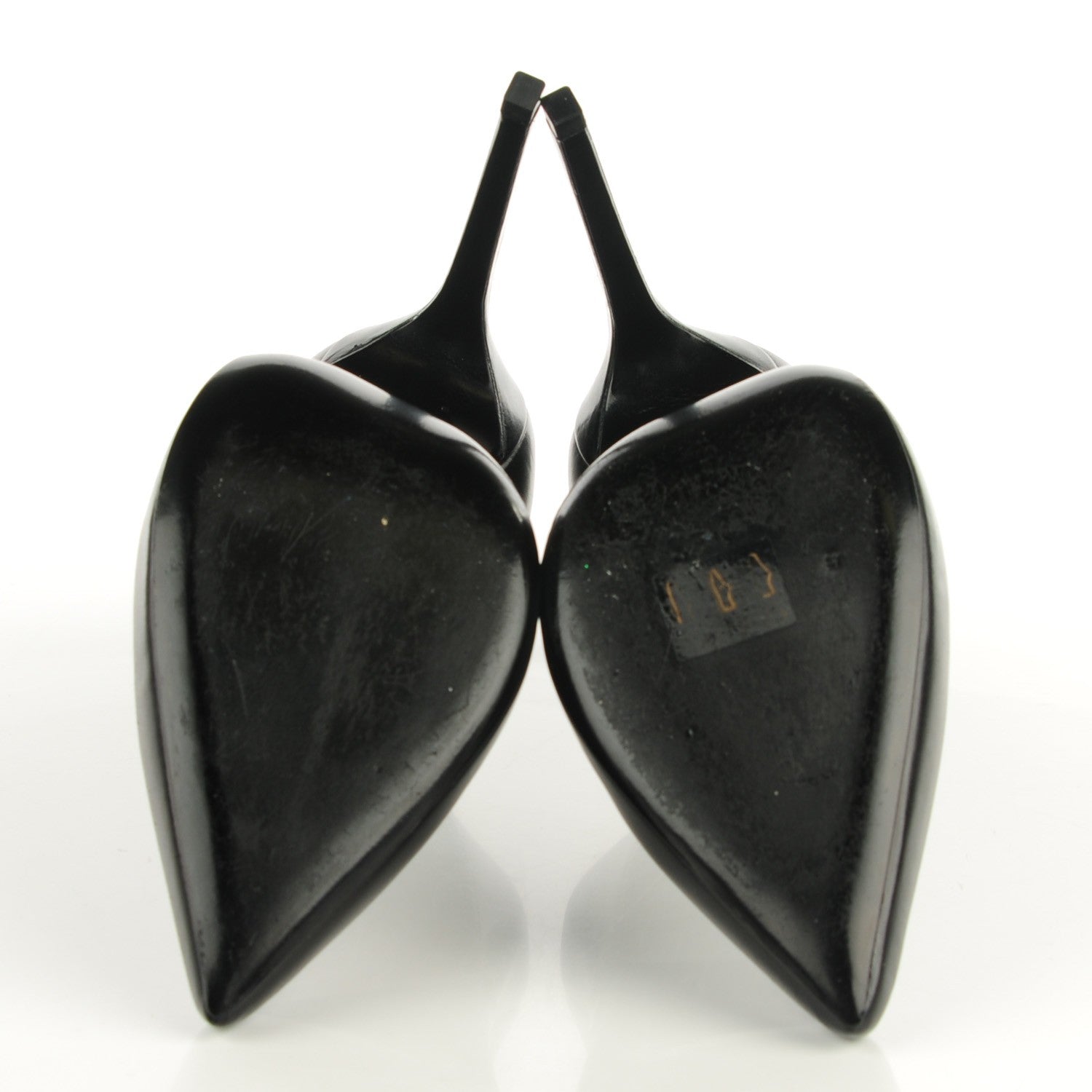 Saint Laurent Calfskin Paris 110 Escarpin Thorn Pumps 40 Black 6 of 8