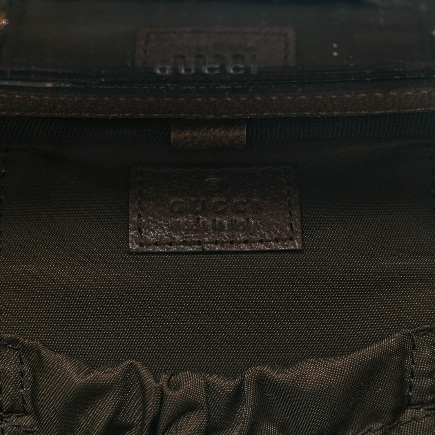 Gucci GG Supreme Monogram Textured Calfskin Web Ophidia Vanity Cosmetic Case Beige Ebony New Acero 5 of 6