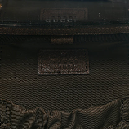Gucci GG Supreme Monogram Textured Calfskin Web Ophidia Vanity Cosmetic Case Beige Ebony New Acero 5 of 6