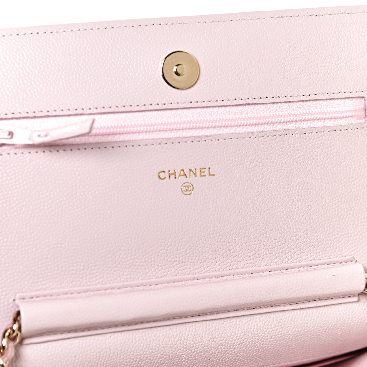 Chanel Caviar Quilted Coco Candy Wallet On Chain WOC Light Pink 6 of 11