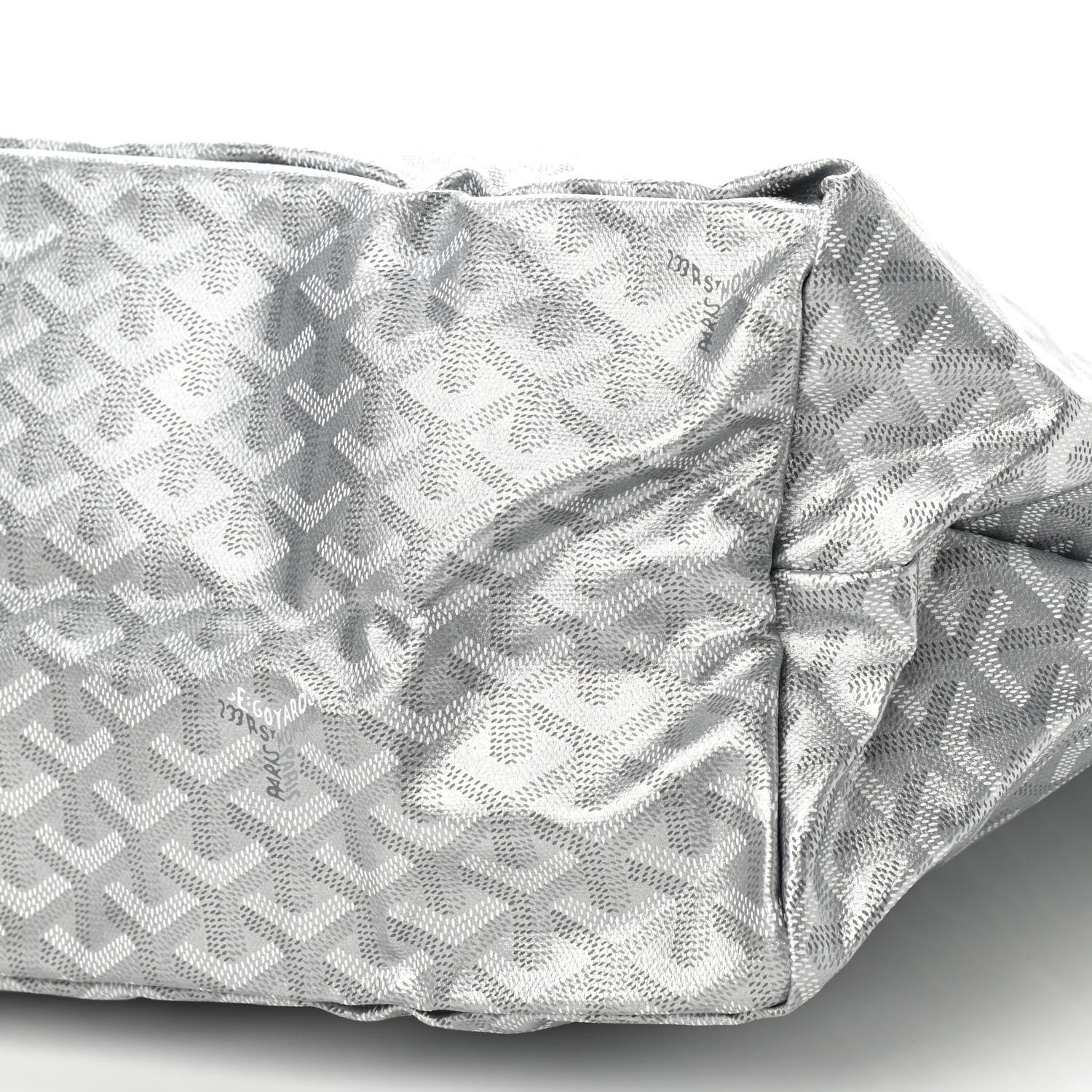 Goyard Goyardine Precious Metals Saint Louis GM Silver 7 of 10