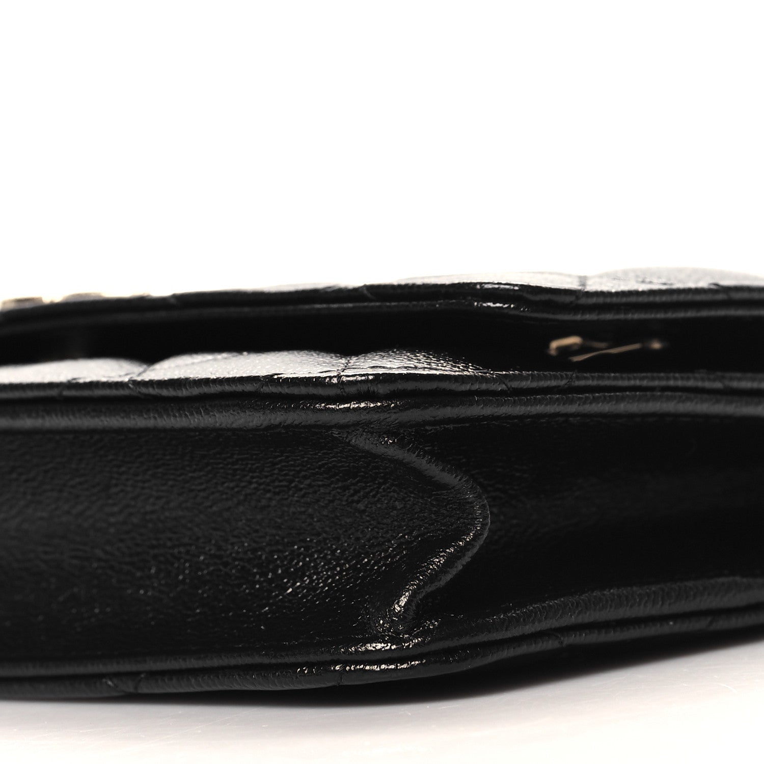 Chanel Caviar Quilted Studded CC Wallet on Chain WOC Black 11 of 12