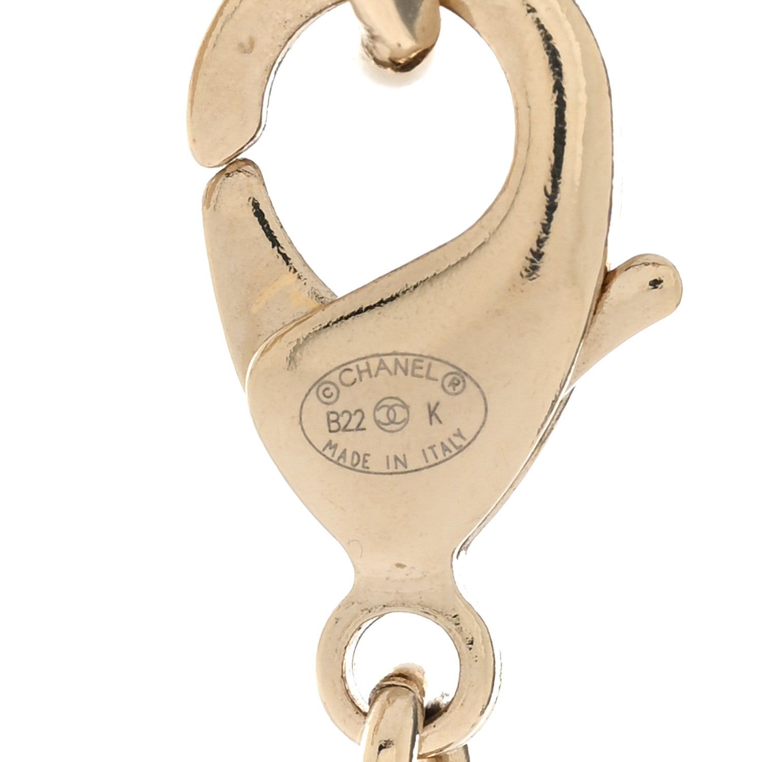 Chanel Lambskin CC Heart Mirror Locket Necklace Gold Black 6 of 7