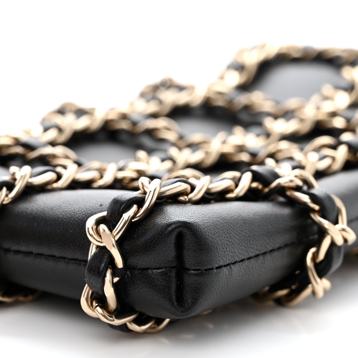 Chanel Lambskin Tech Me Out Clutch With Chain Black 11 of 12