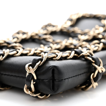 Chanel Lambskin Tech Me Out Clutch With Chain Black 11 of 12